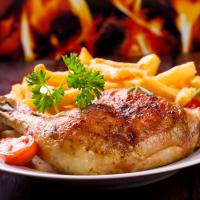 Pollo con mostaza y miel